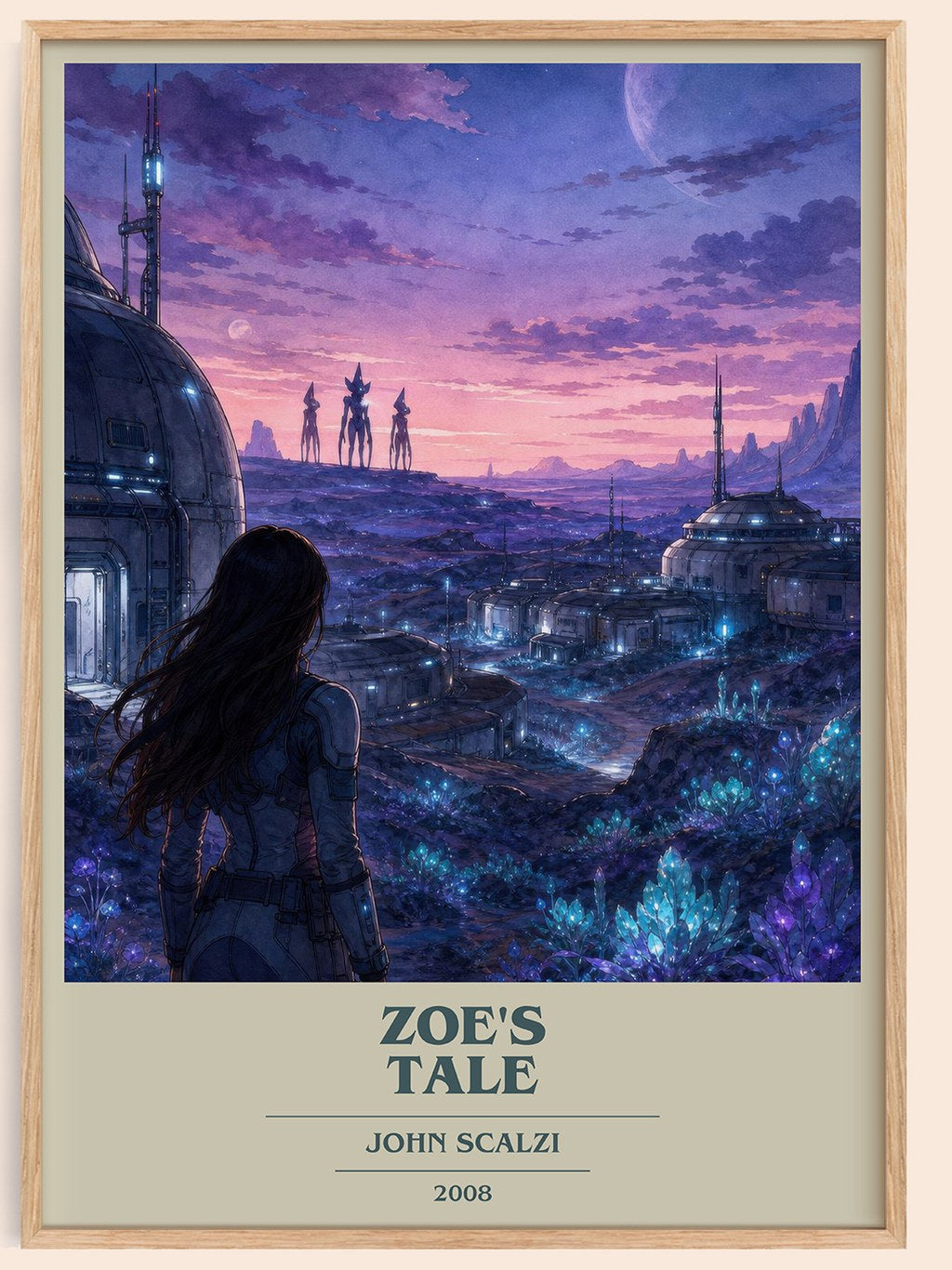 Zoe's Tale book cover book poster by John Scalzi – framed literary art print