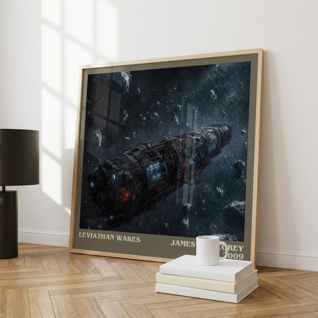 Leviathan Wakes literary print framed by window – literary home decor