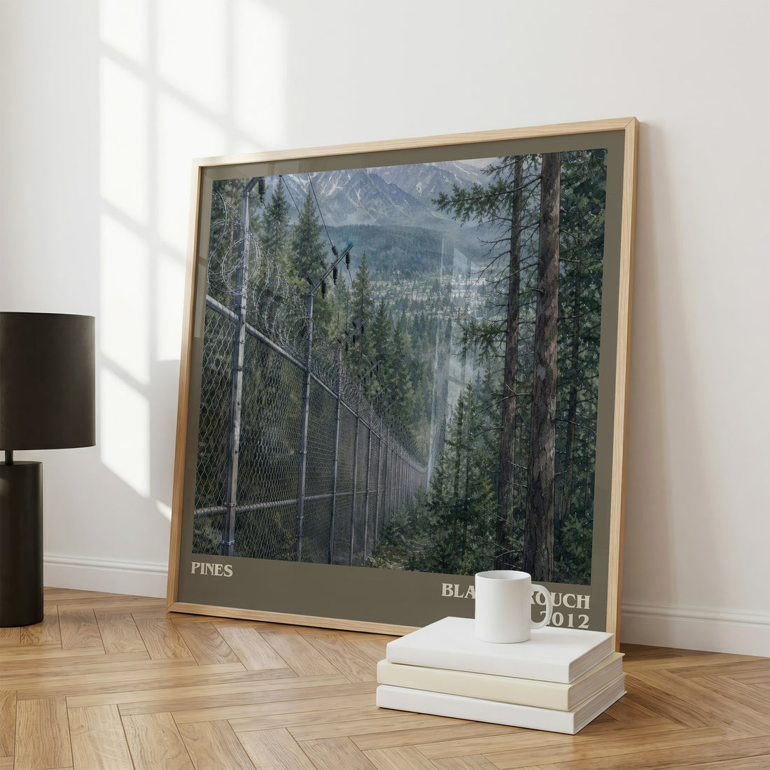 Pines literary print framed by window – literary home decor