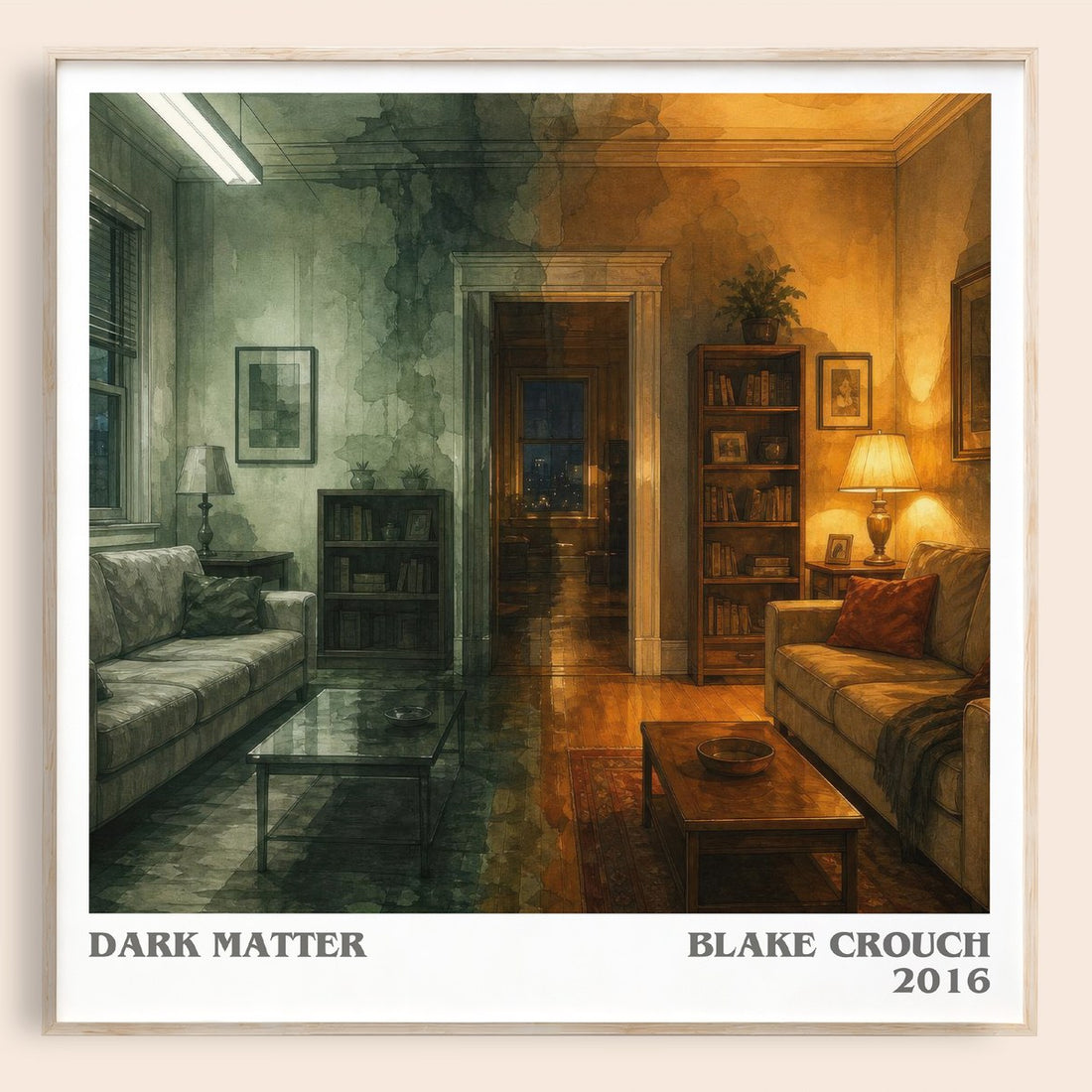 Dark Matter literary book poster by Blake Crouch – framed literary art print