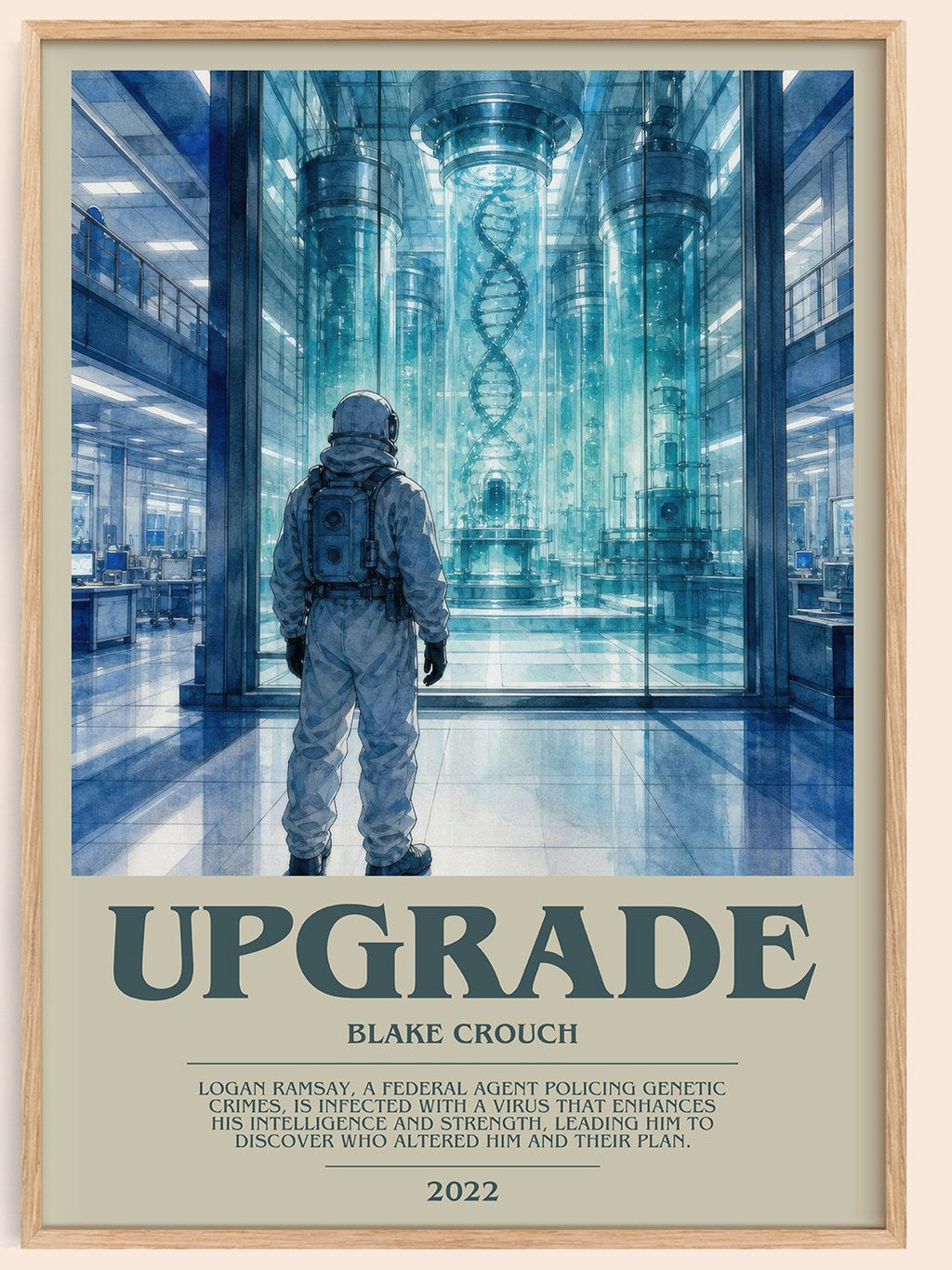 Upgrade bookish book poster by Blake Crouch – framed literary art print