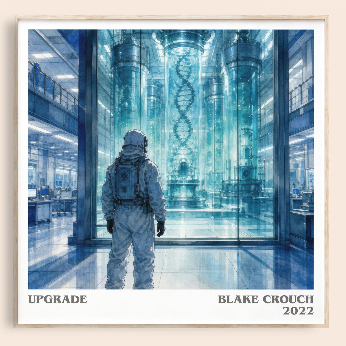 Upgrade literary book poster by Blake Crouch – framed literary art print