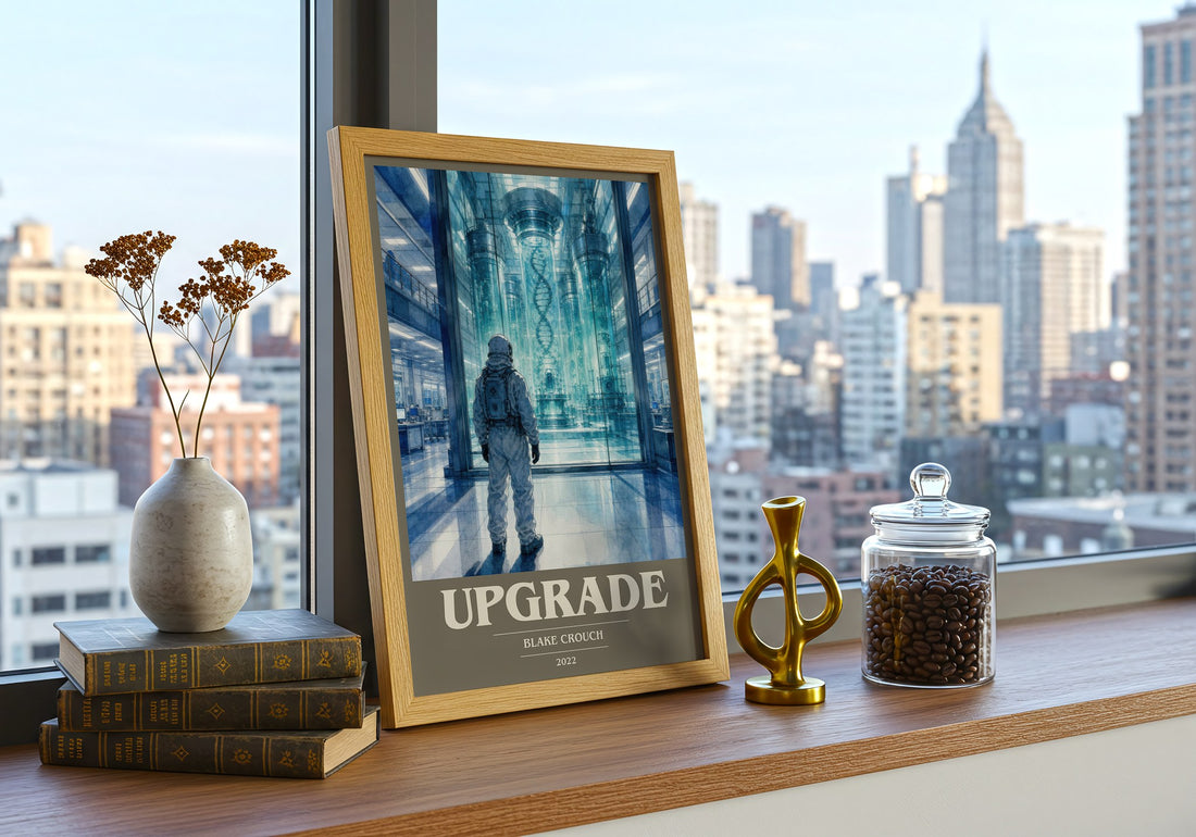 Upgrade book cover print framed by window – literary home decor
