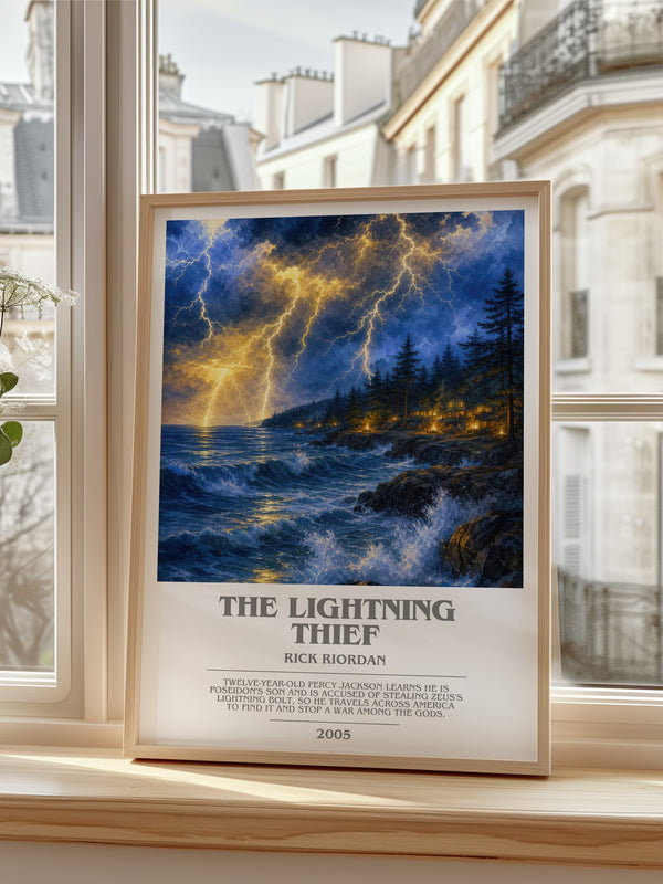 The Lightning Thief bookish poster colour and style options – Rick Riordan book art
