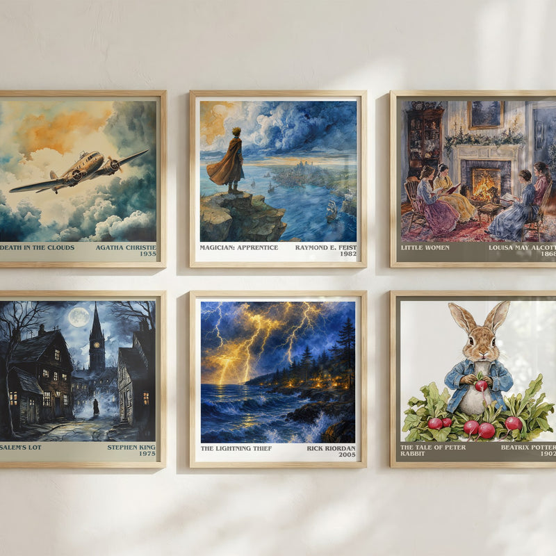 The Lightning Thief literary art print colour and style options – Rick Riordan book art