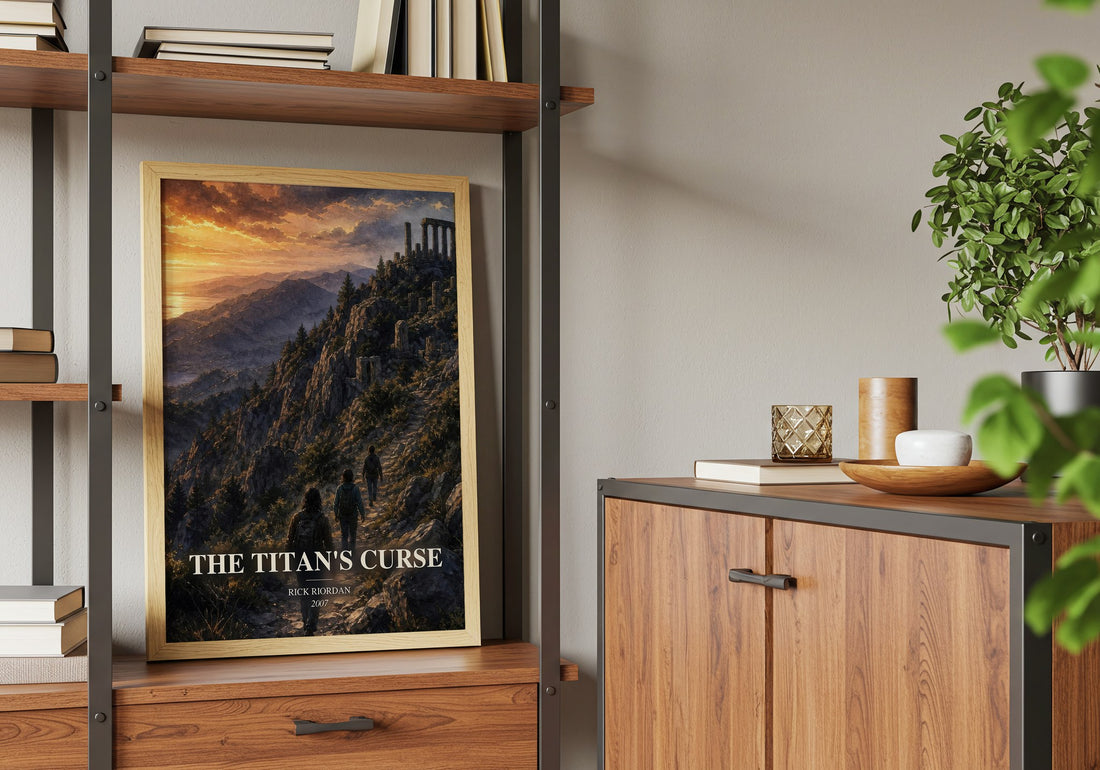 The Titan's Curse book watercolour illustration paper finish options – matte satin gloss
