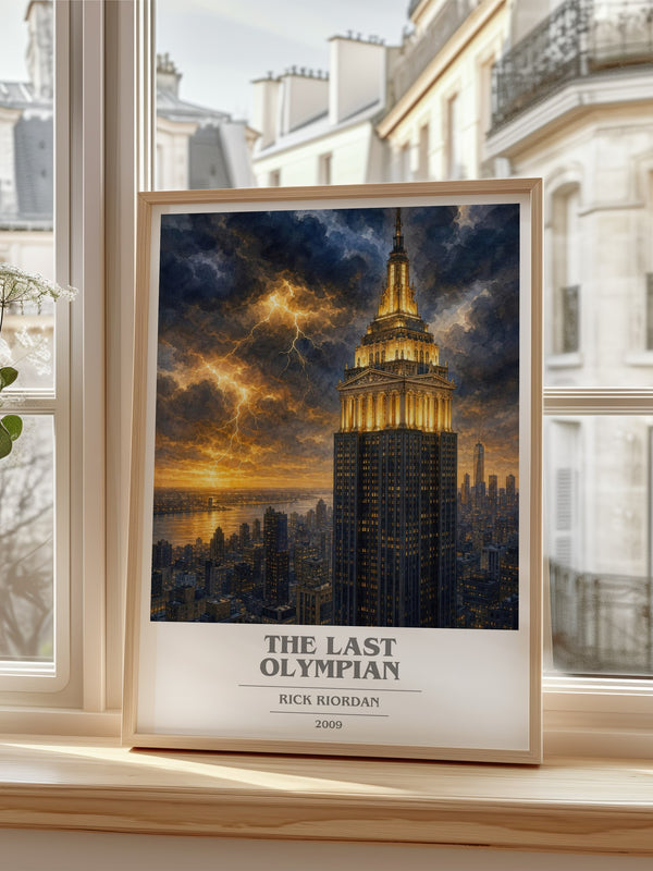 The Last Olympian book cover poster colour and style options – Rick Riordan book art