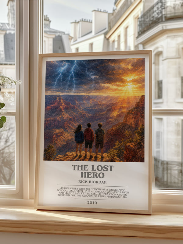 The Lost Hero bookish poster colour and style options – Rick Riordan book art