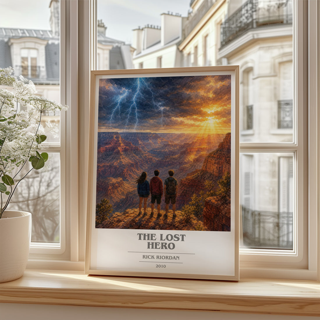 The Lost Hero book cover poster colour and style options – Rick Riordan book art (mockup)