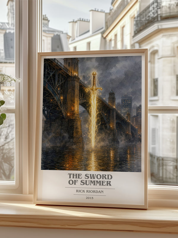 The Sword of Summer book cover poster colour and style options – Rick Riordan book art