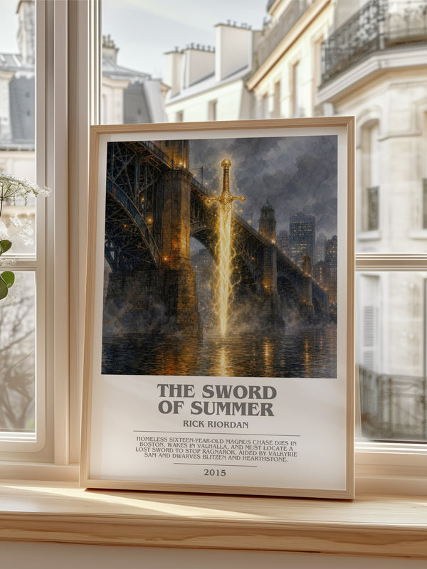 The Sword of Summer bookish poster colour and style options – Rick Riordan book art
