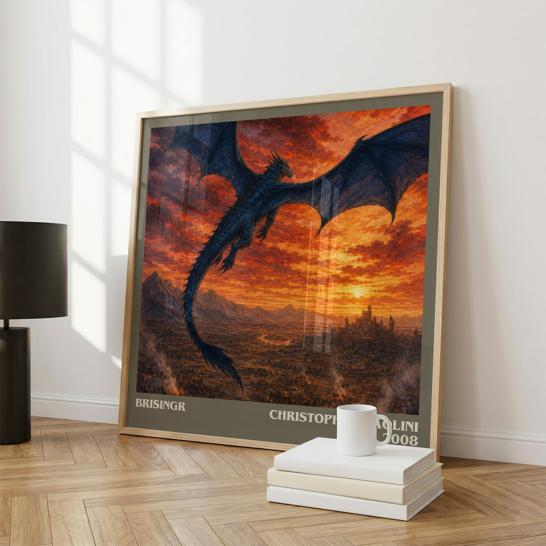 Brisingr literary print framed by window – literary home decor
