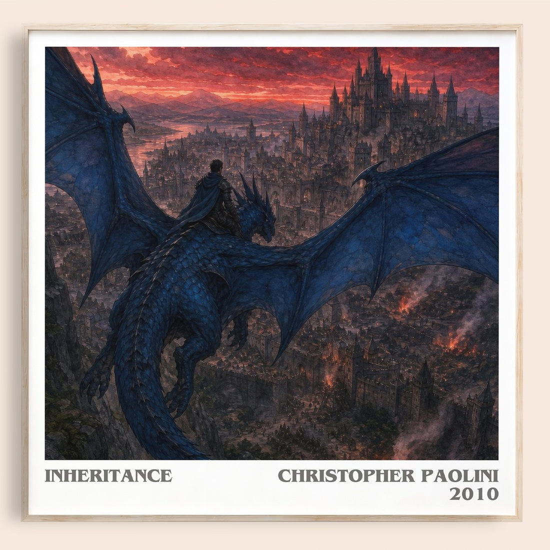 Inheritance literary book poster by Christopher Paolini – framed literary art print