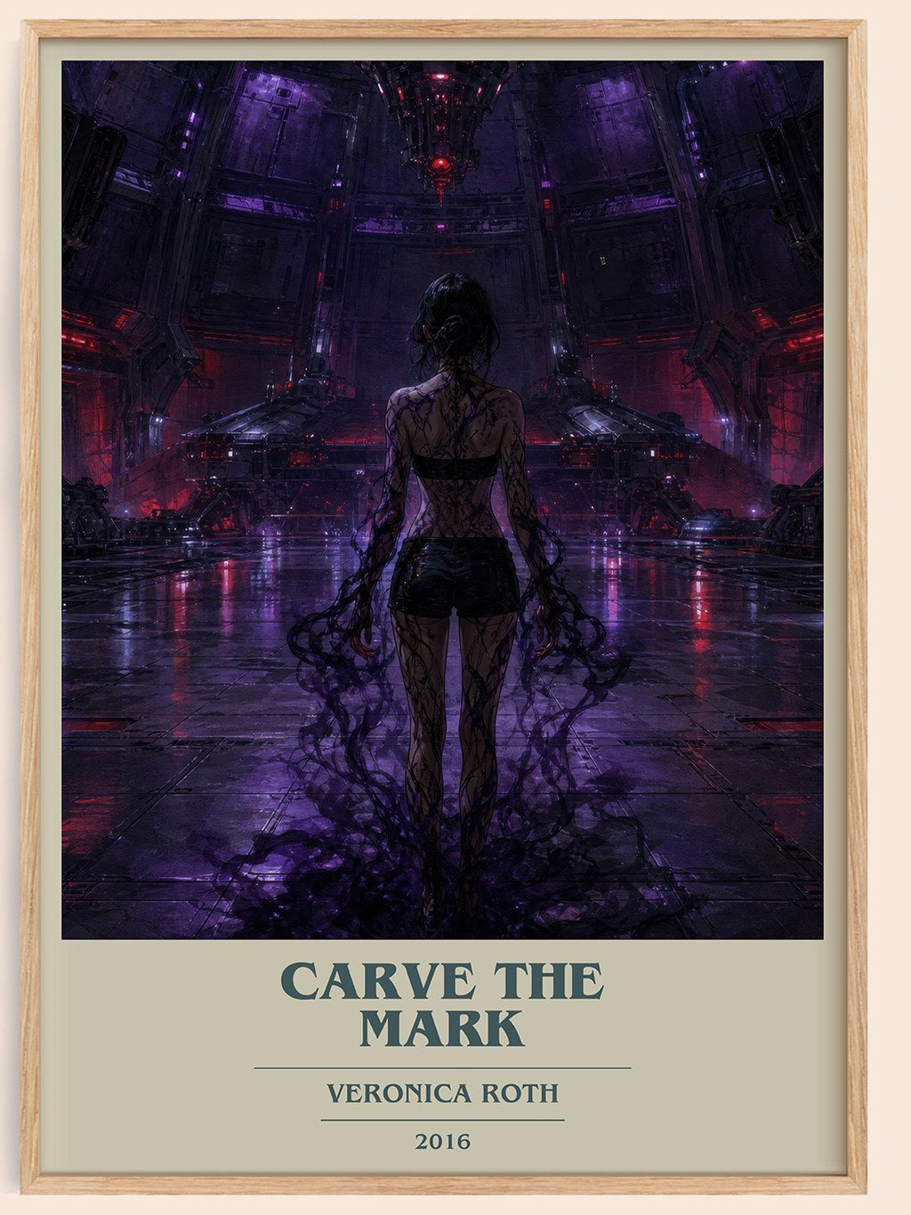 Carve the Mark book cover book poster by Veronica Roth – framed literary art print