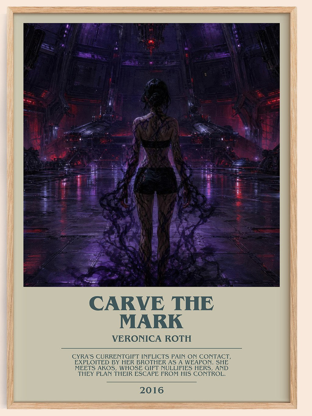 Carve the Mark bookish book poster by Veronica Roth – framed literary art print