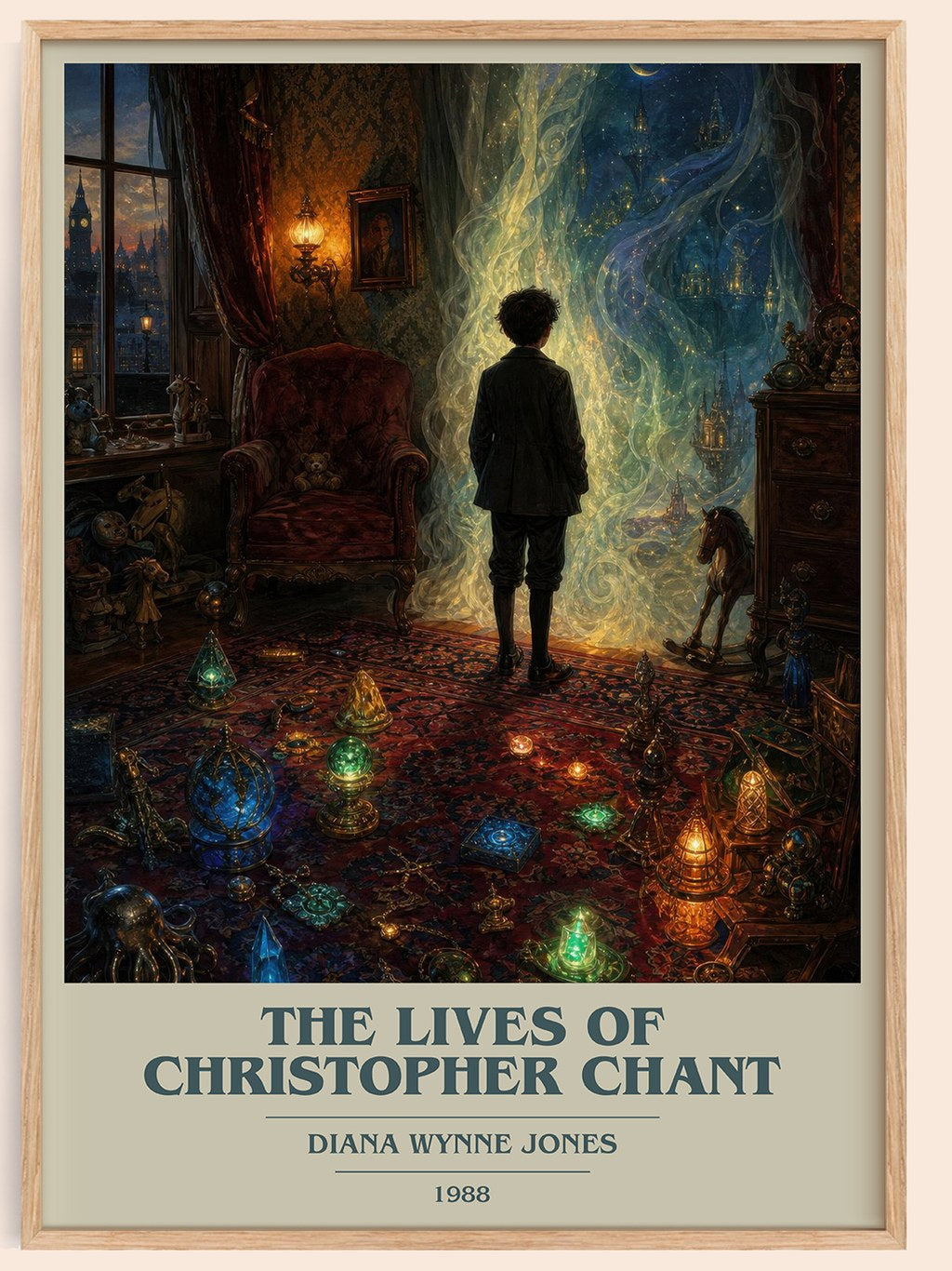 The Lives of Christopher Chant book cover book poster by Diana Wynne Jones – framed literary art print