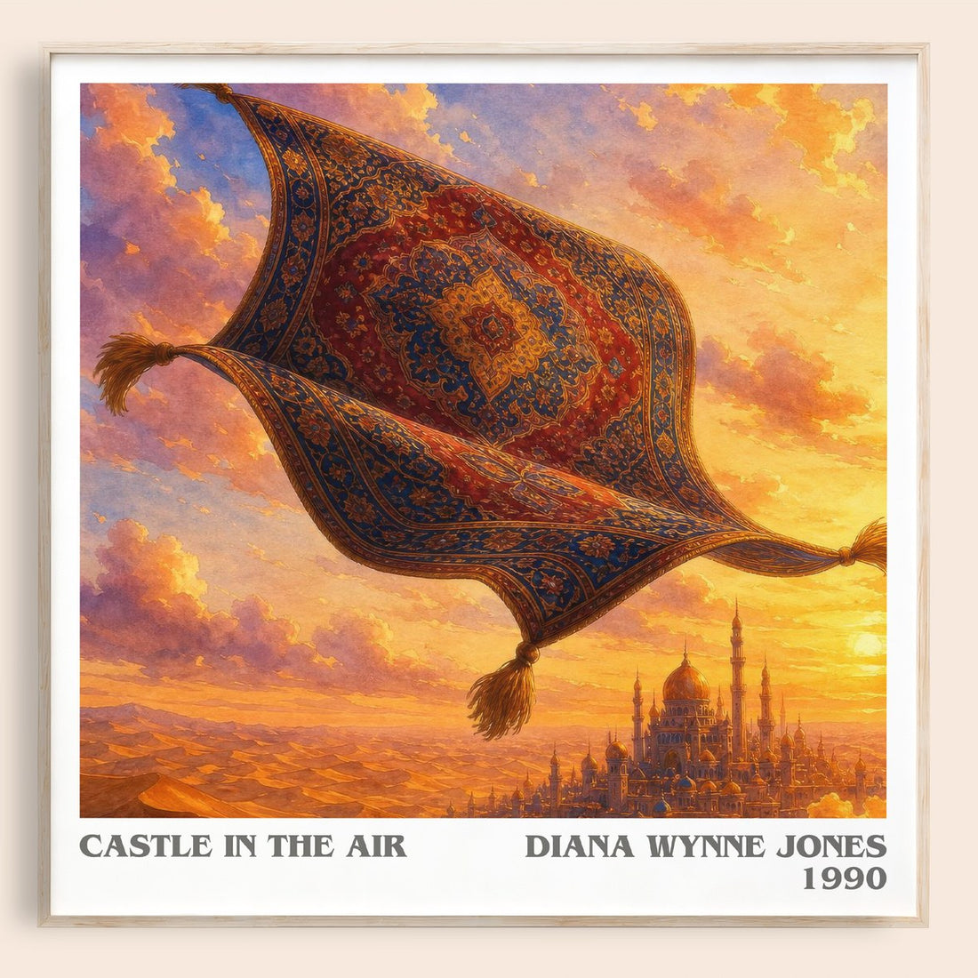 Castle in the Air literary book poster by Diana Wynne Jones – framed literary art print