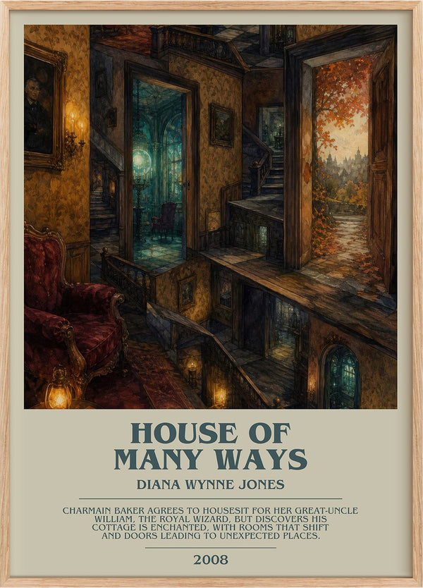 House of Many Ways Bookish Wall Art by Diana Wynne Jones