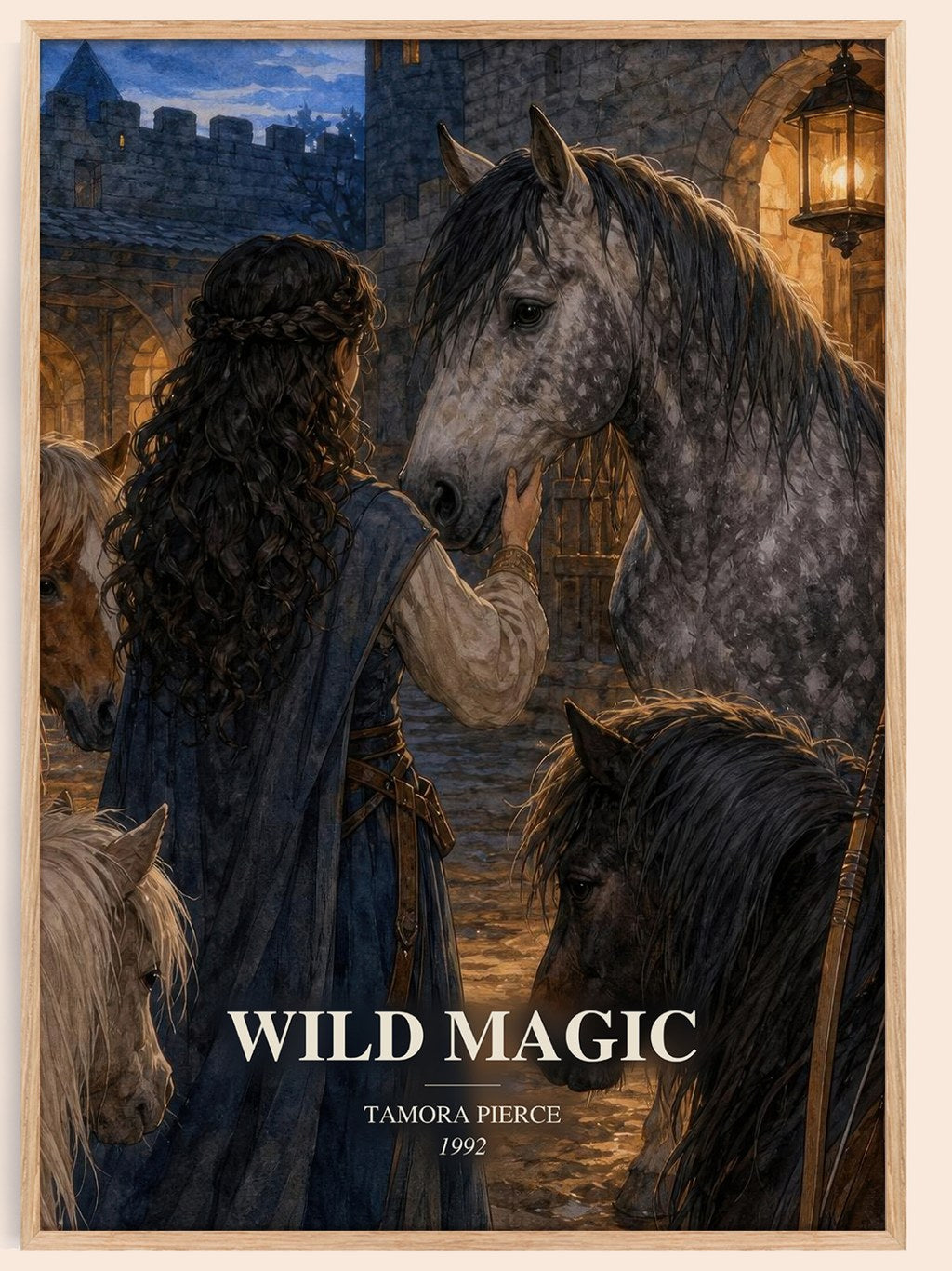 Wild Magic watercolour book poster by Tamora Pierce – framed literary art print