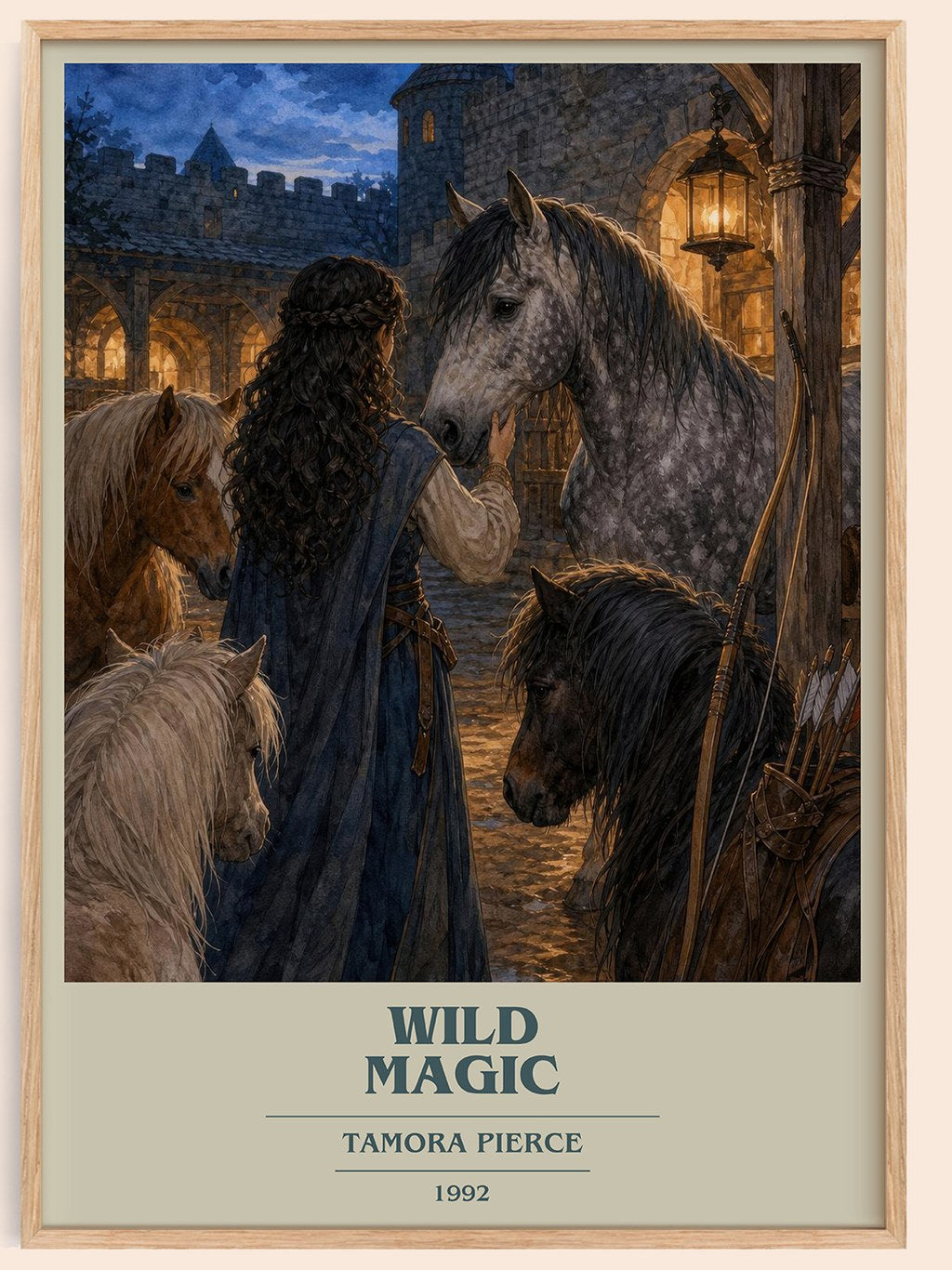 Wild Magic book cover book poster by Tamora Pierce – framed literary art print