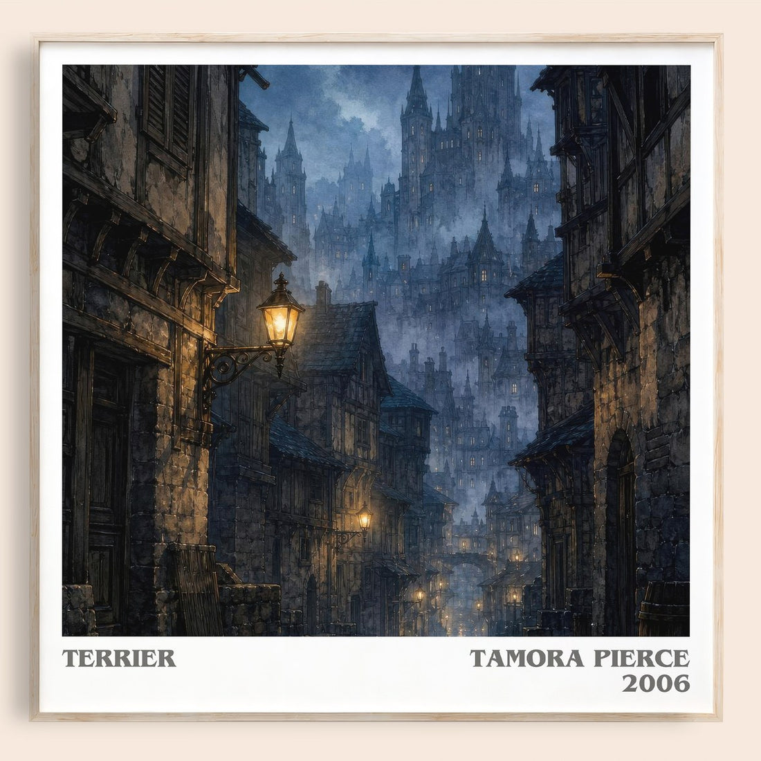 Terrier literary book poster by Tamora Pierce – framed literary art print