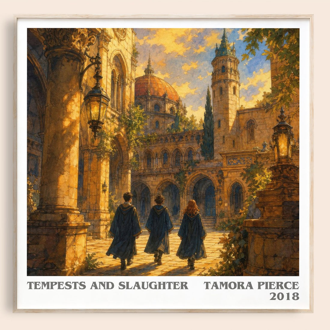 Tempests and Slaughter literary book poster by Tamora Pierce – framed literary art print