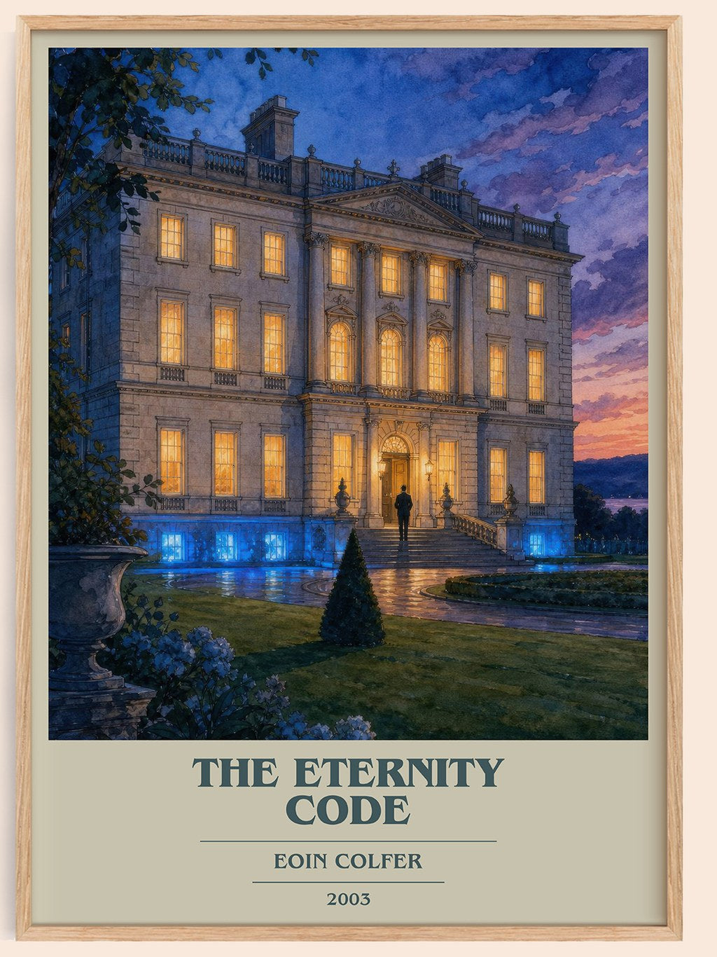 The Eternity Code book cover book poster by Eoin Colfer – framed literary art print