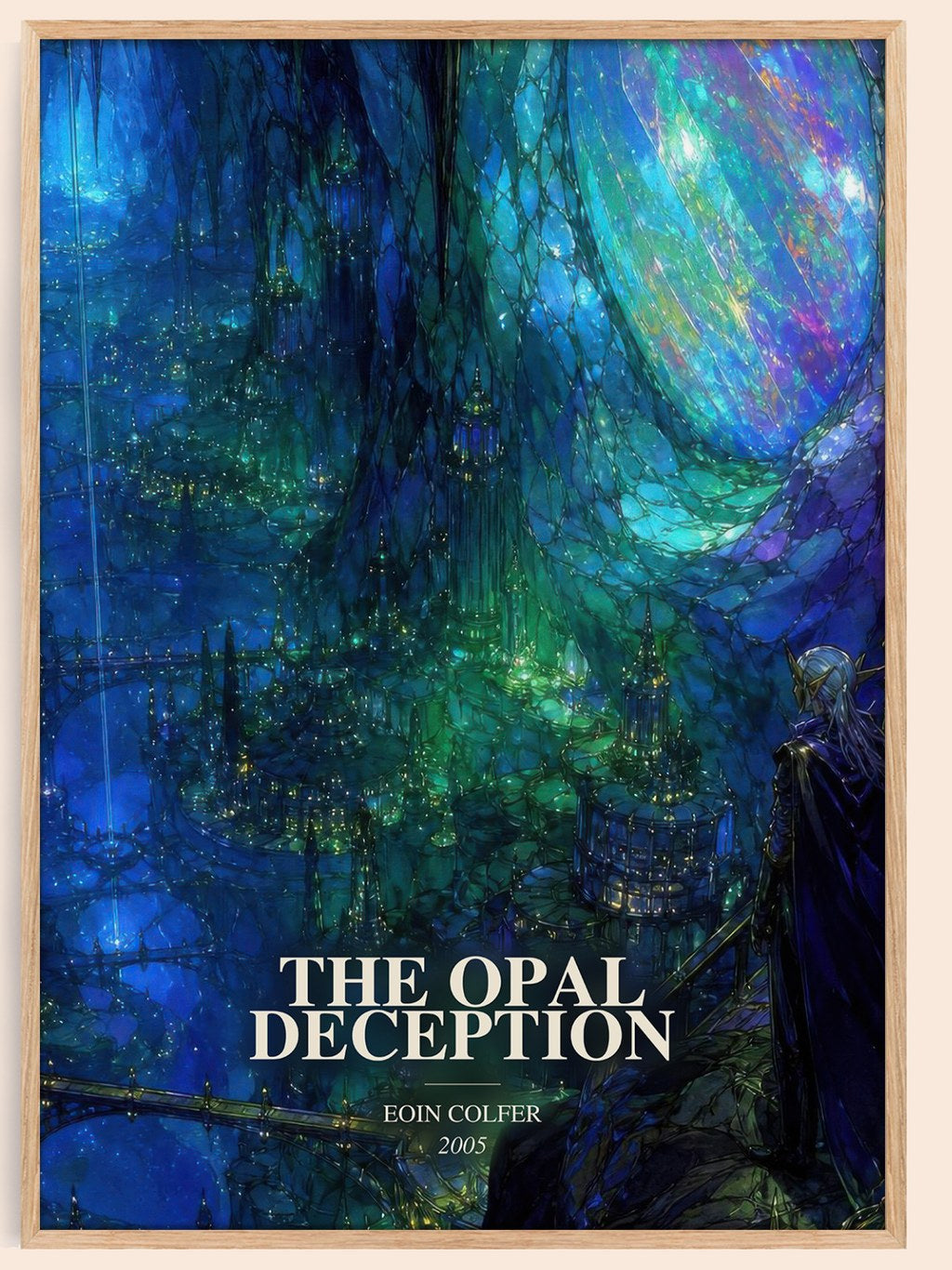 The Opal Deception watercolour book poster by Eoin Colfer – framed literary art print