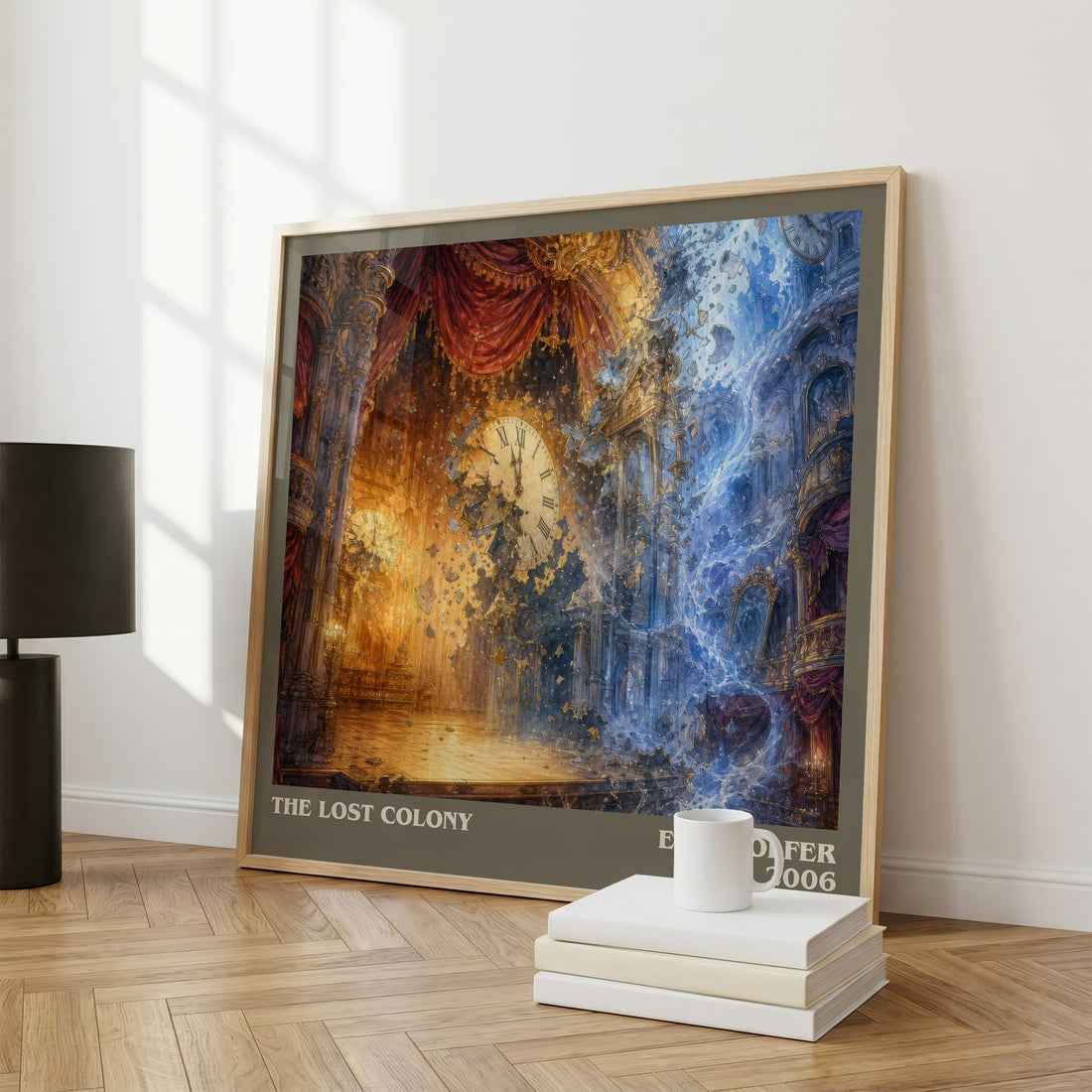 The Lost Colony literary print framed by window – literary home decor