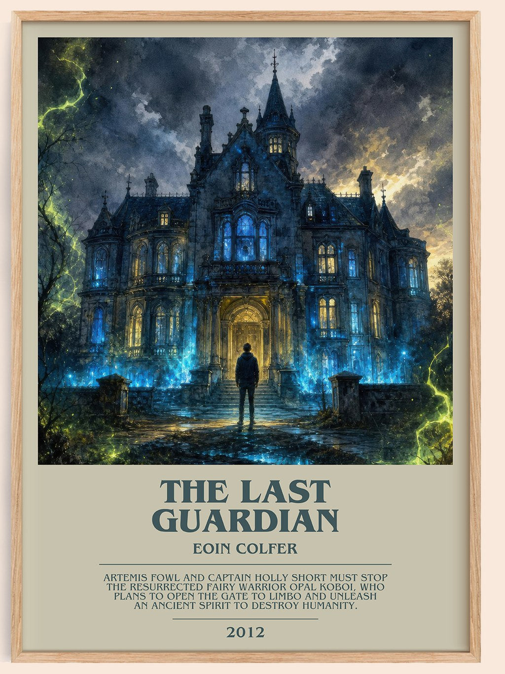 The Last Guardian bookish book poster by Eoin Colfer – framed literary art print