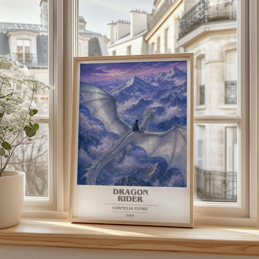 Dragon Rider book cover poster colour and style options – Cornelia Funke book art