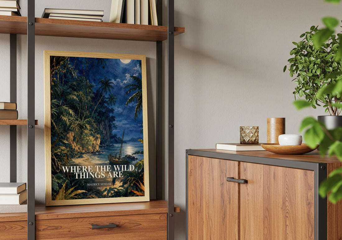 Where the Wild Things Are book watercolour illustration paper finish options – matte satin gloss