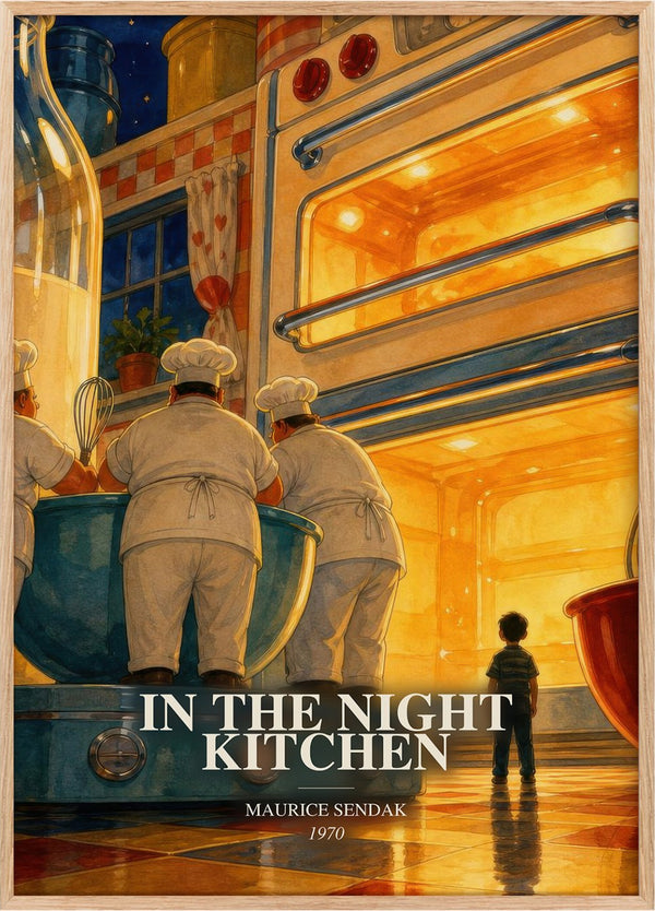 In the Night Kitchen Book Watercolour Illustration by Maurice Sendak