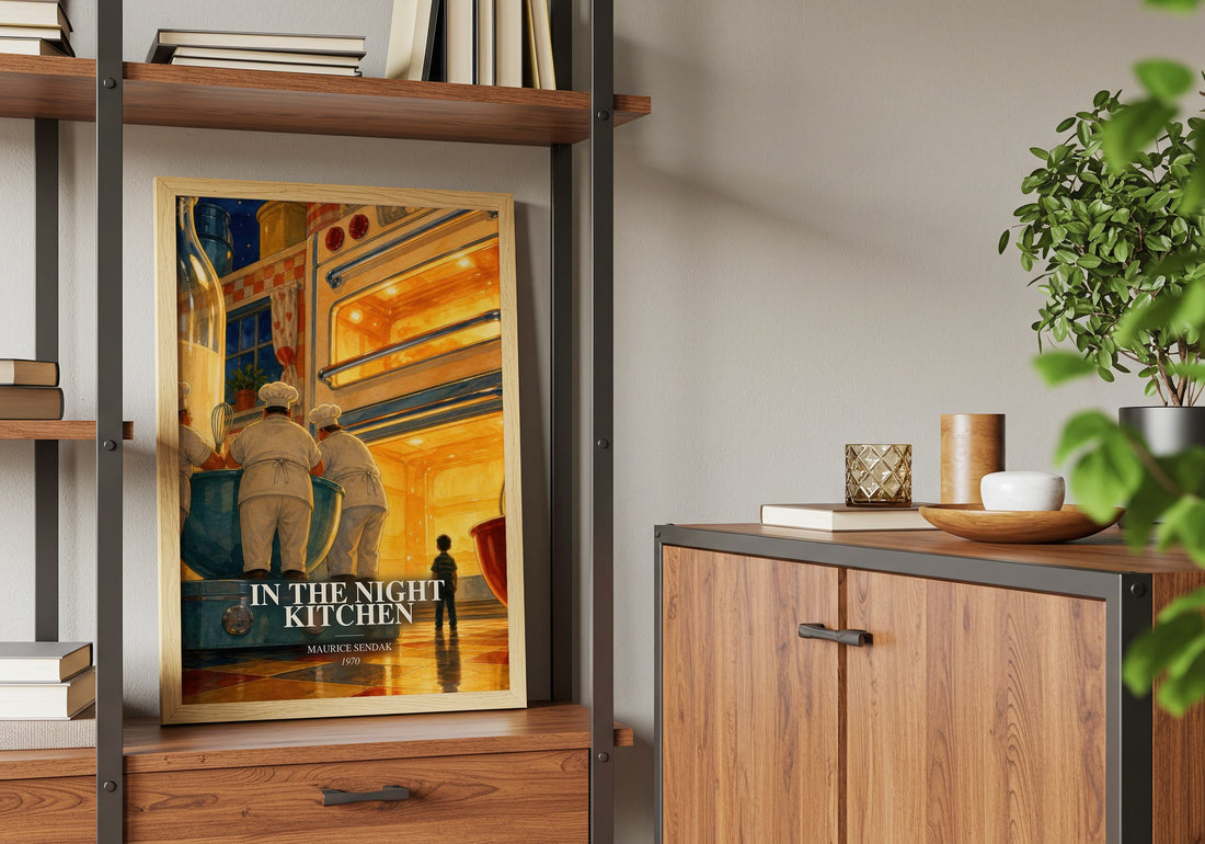 In the Night Kitchen book watercolour illustration paper finish options – matte satin gloss