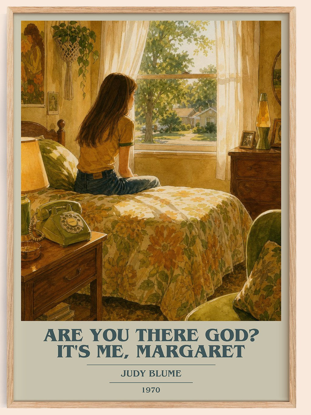 Are You There God? It's Me, Margaret book cover book poster by Judy Blume – framed literary art print