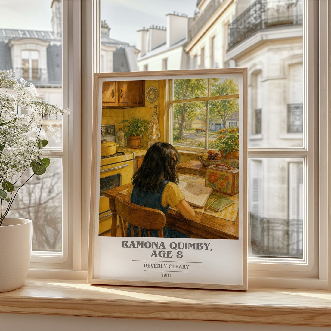 Ramona Quimby, Age 8 book cover poster colour and style options – Beverly Cleary book art