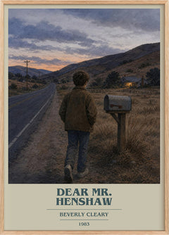 Dear Mr. Henshaw Book Cover Poster by Beverly Cleary