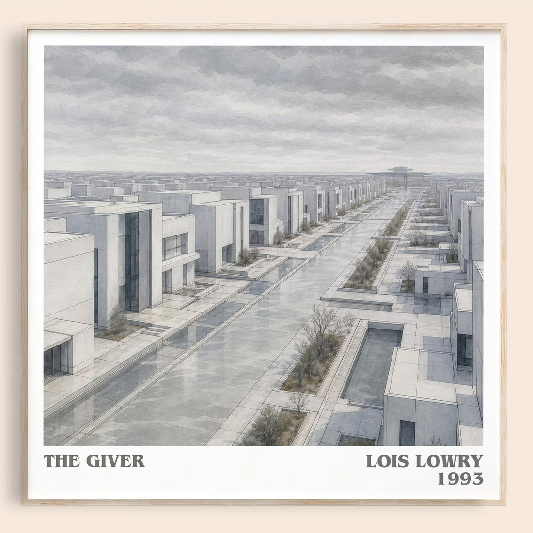 The Giver literary book poster by Lois Lowry – framed literary art print