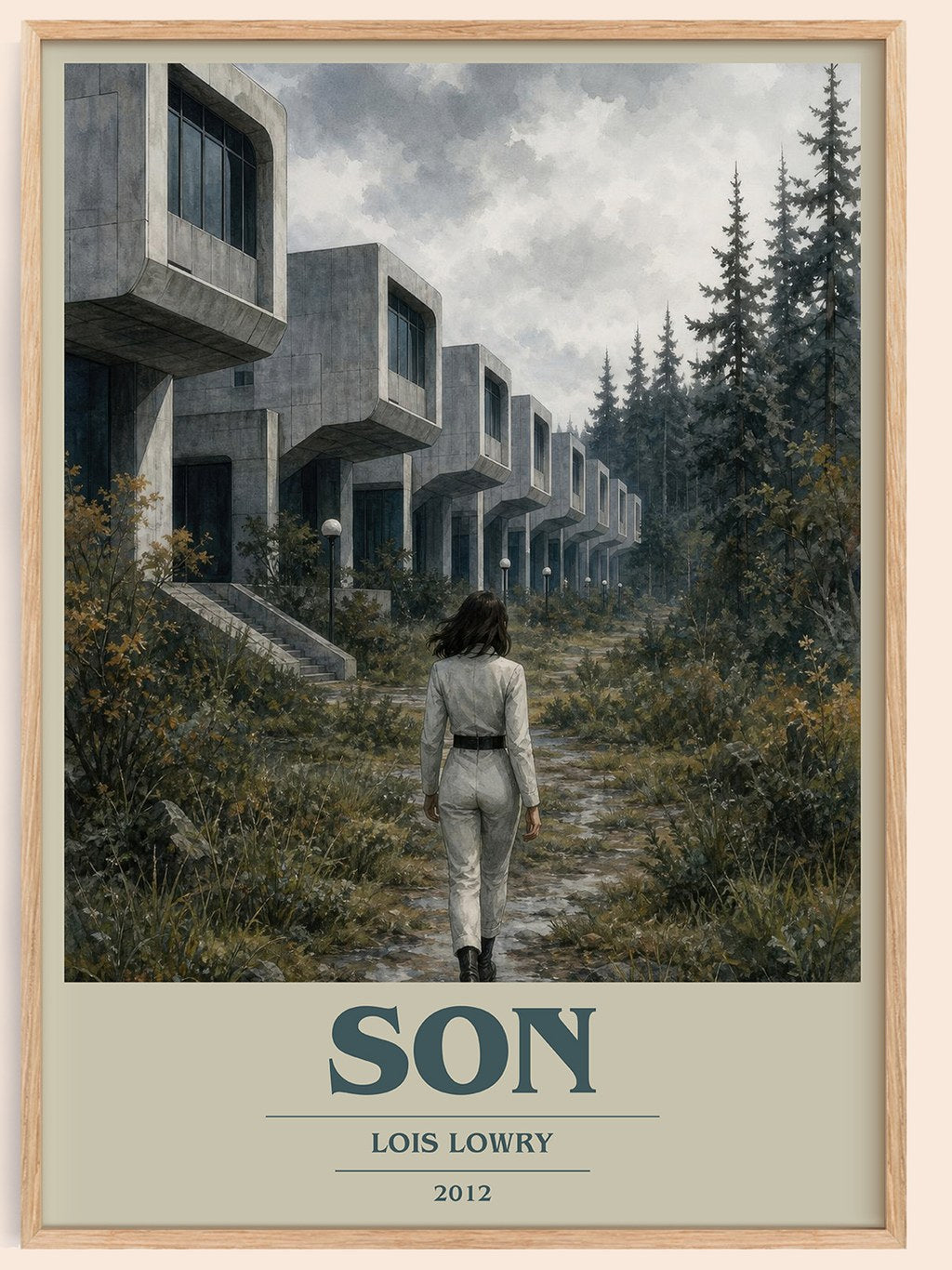 Son book cover book poster by Lois Lowry – framed literary art print