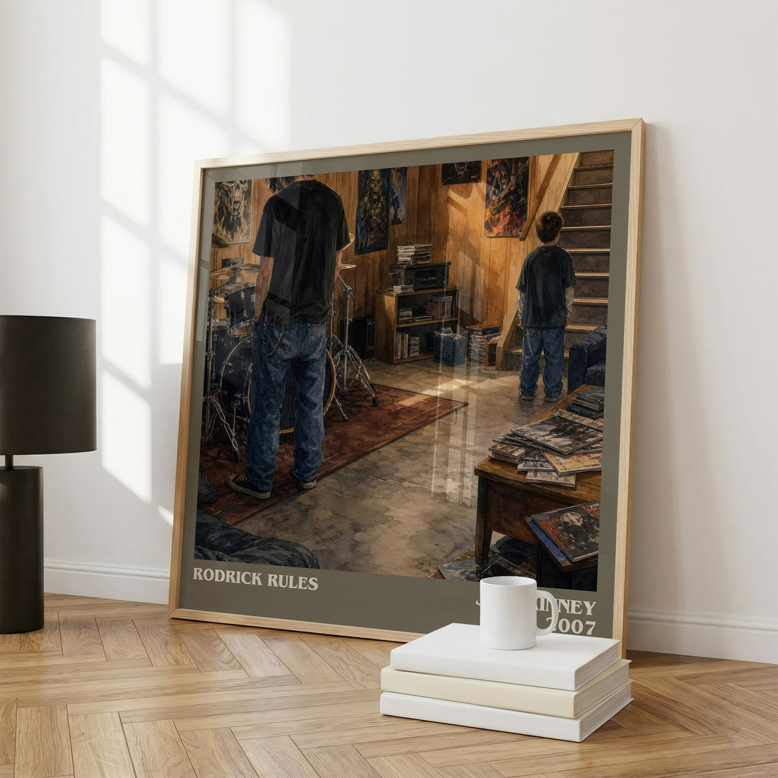 Rodrick Rules literary print framed by window – literary home decor