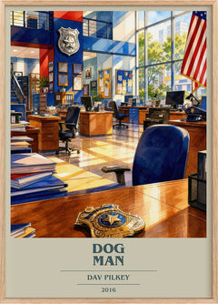 Dog Man Book Cover Poster by Dav Pilkey