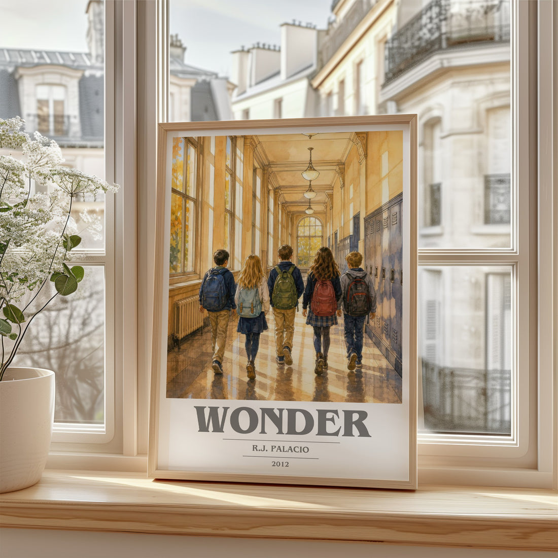 Wonder book cover poster colour and style options – R.J. Palacio book art
