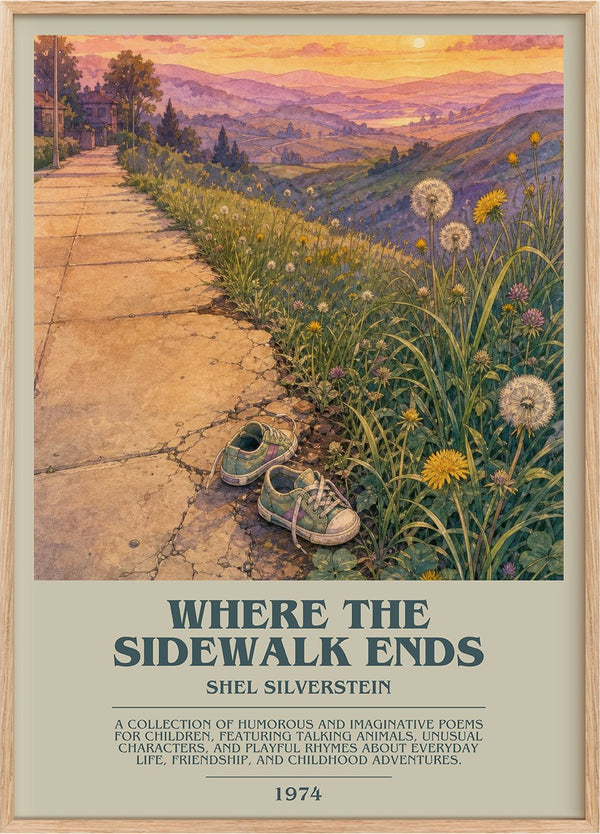 Where the Sidewalk Ends Bookish Wall Art by Shel Silverstein