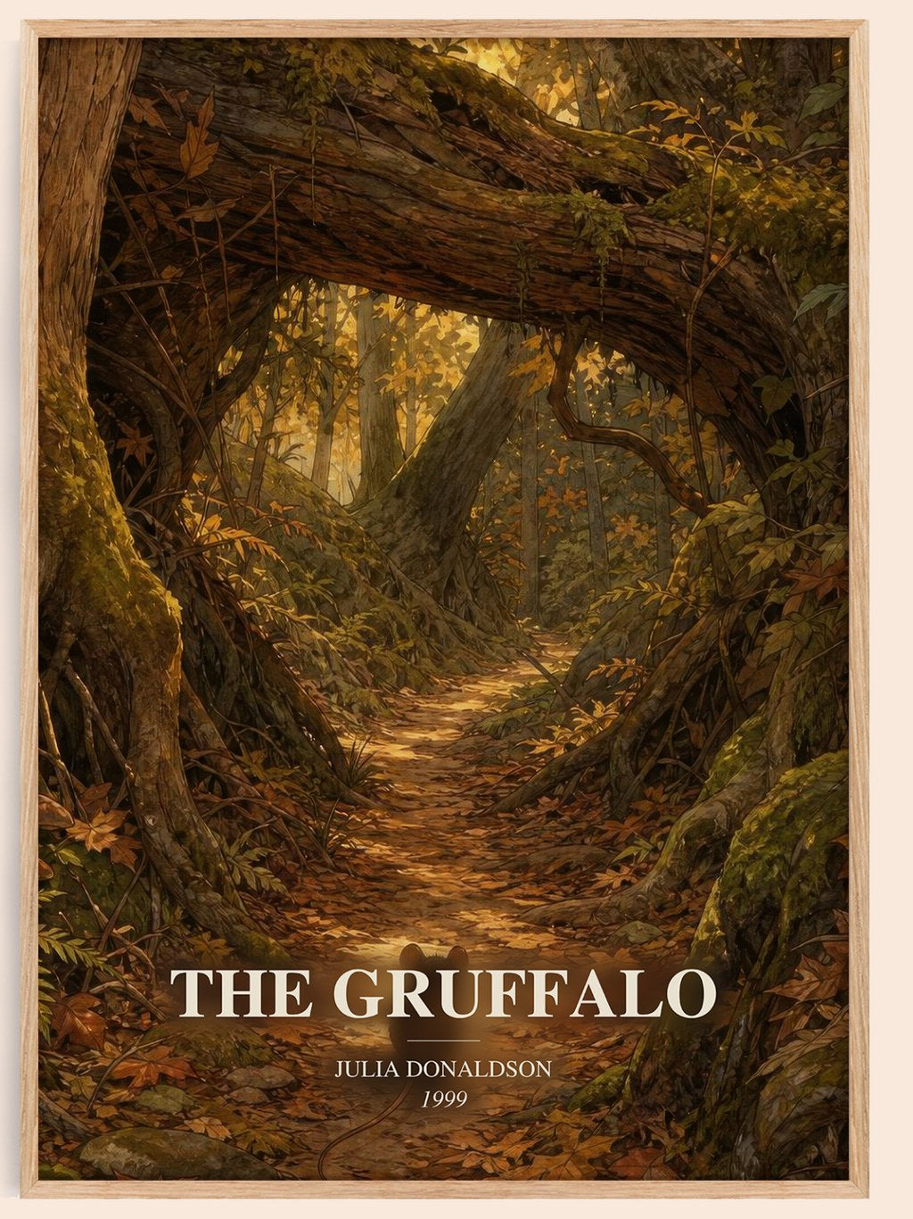 The Gruffalo watercolour book poster by Julia Donaldson – framed literary art print