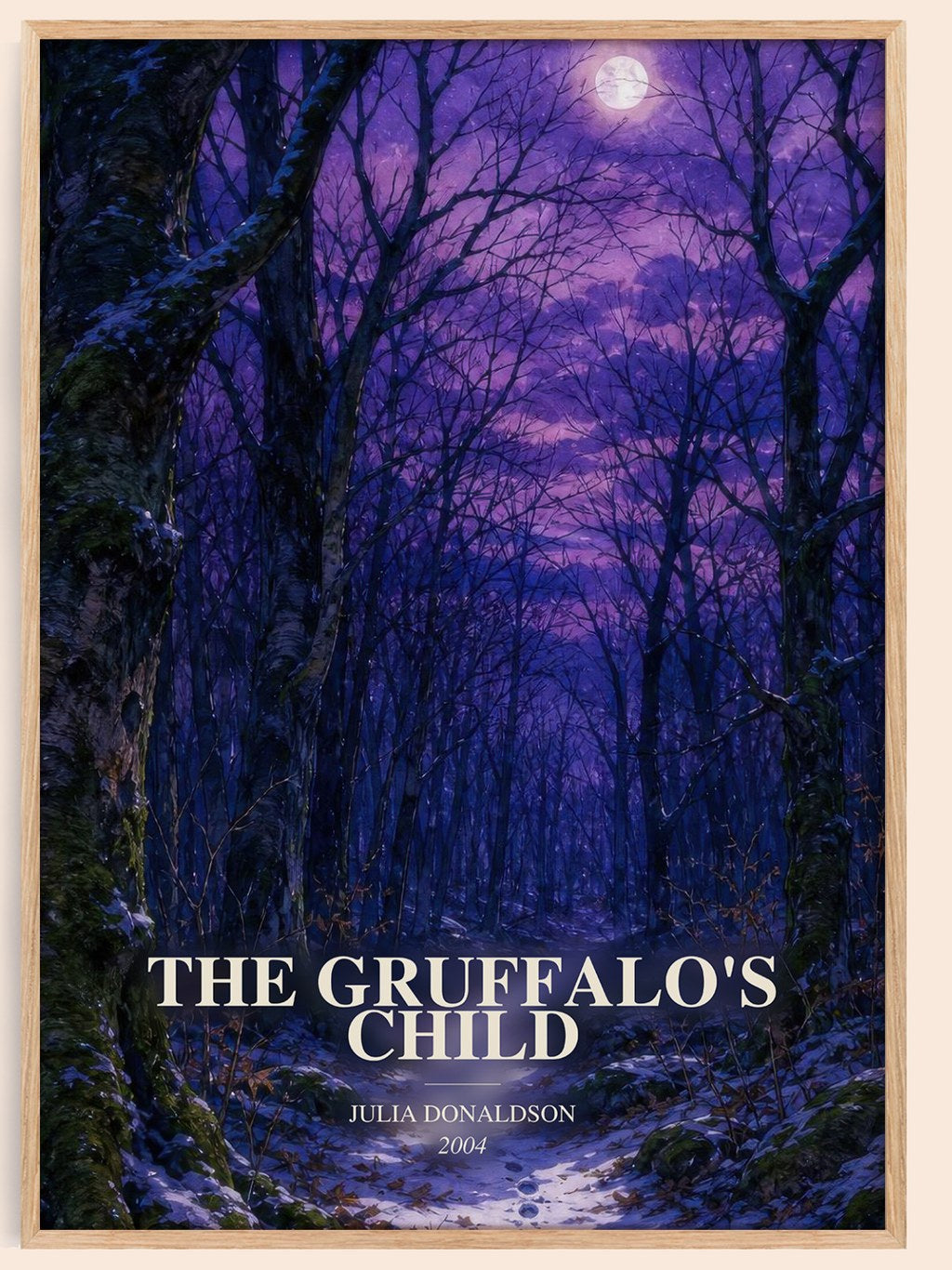 The Gruffalo's Child watercolour book poster by Julia Donaldson – framed literary art print