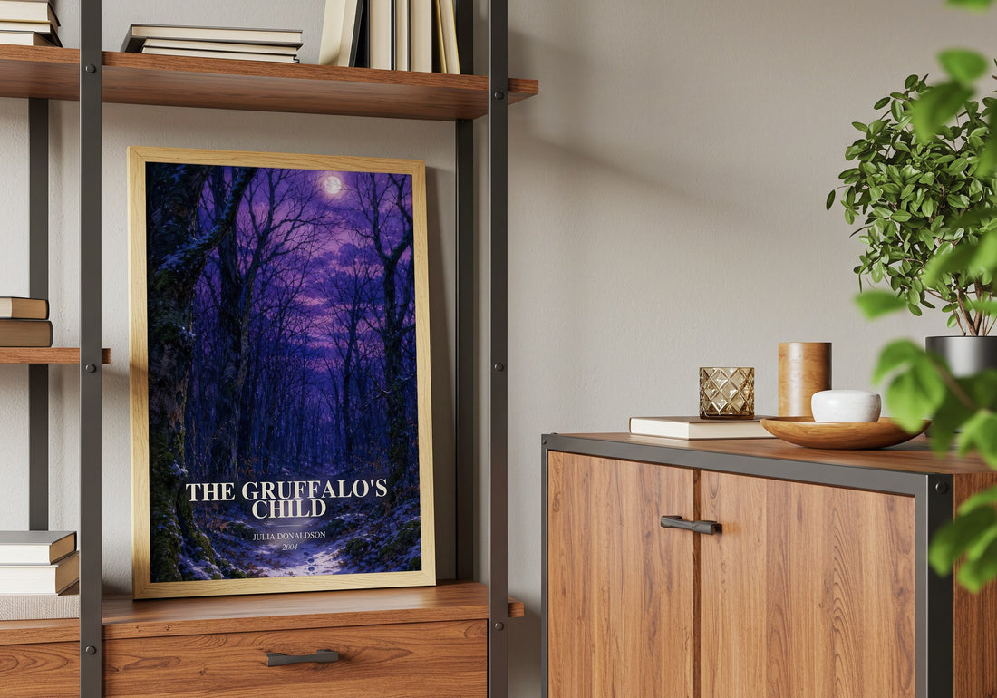 The Gruffalo's Child book watercolour illustration paper finish options – matte satin gloss