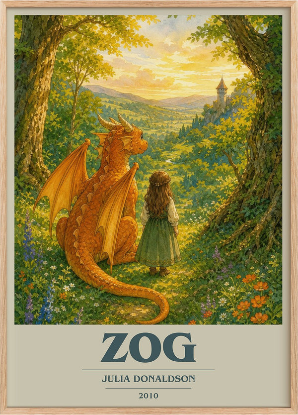 Zog Book Cover Poster by Julia Donaldson