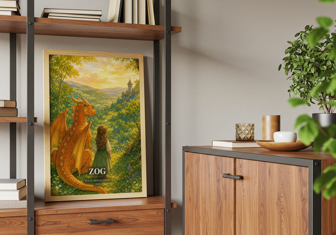 Zog book watercolour illustration paper finish options – matte satin gloss