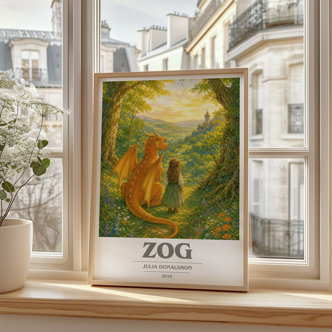 Zog book cover poster colour and style options – Julia Donaldson book art