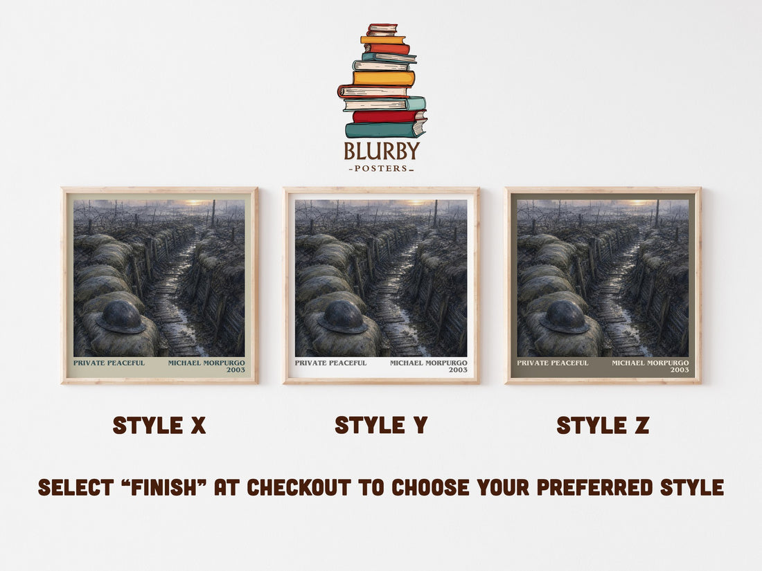 Private Peaceful literary print in frame leaning in hallway – young adult wall art (mockup)